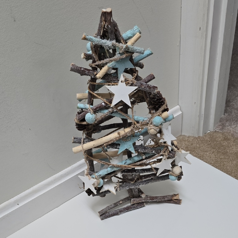 Rustic Holiday Tree with Stars